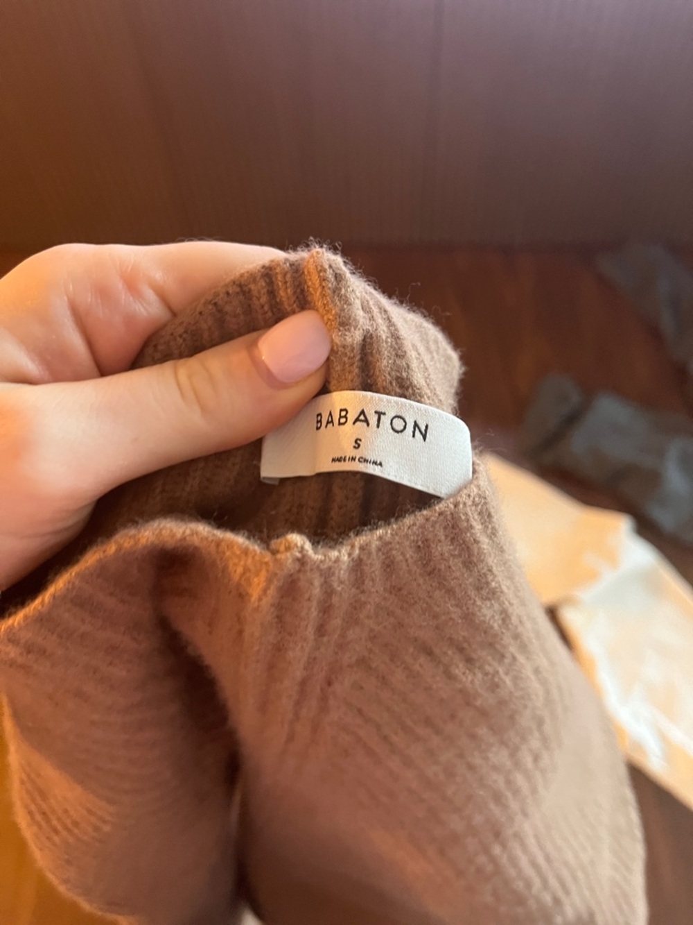 Babaton Cozy Ribbed Crew Sweater in Warm Brown

Chalmers
